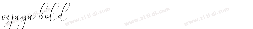 vijaya bold字体转换